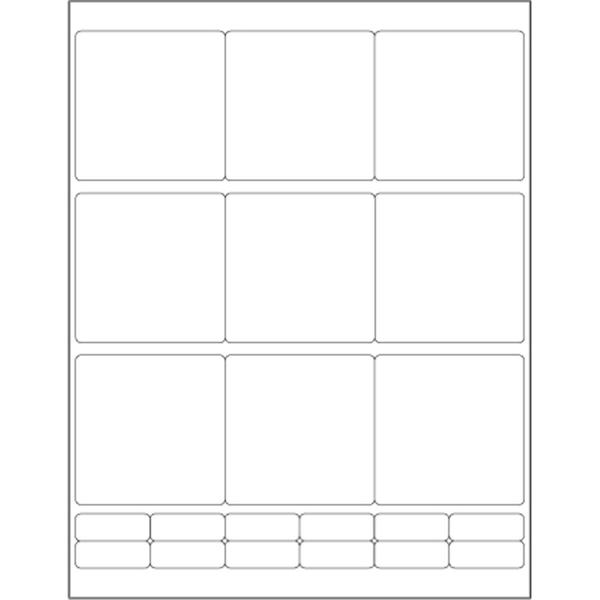 Bondad 2.75 x 2.75 in. White Rectangle Laser Labels, 900PK BO2821286 - main